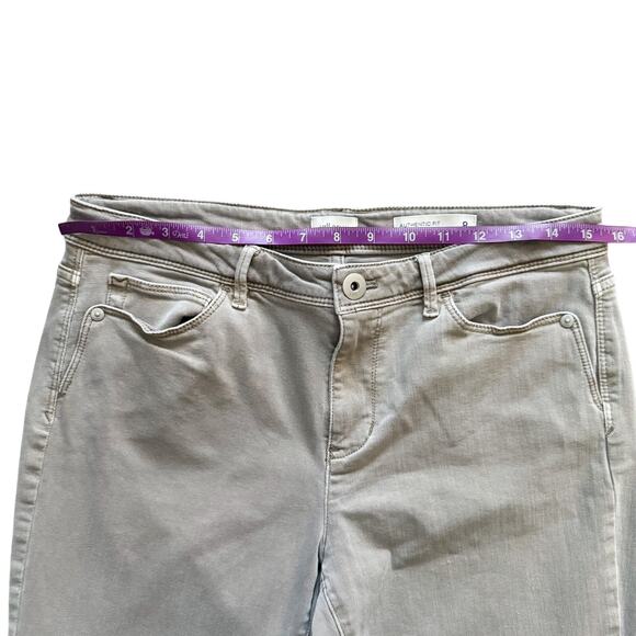 J. Jill Denim Jeans Women's Sz 8 Gray Authentic Fit Slim Ankle Preppy Straight - Picture 7 of 12